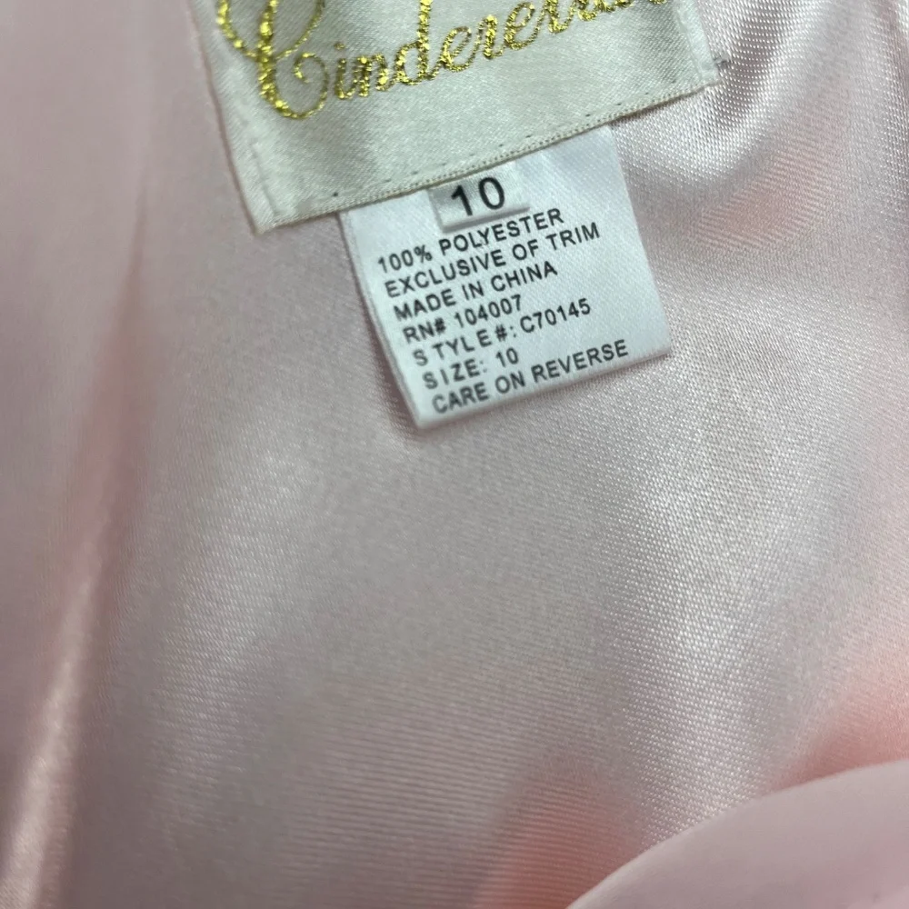 Cinderella Pink Embellished Girl’s Formal Dress Size 10